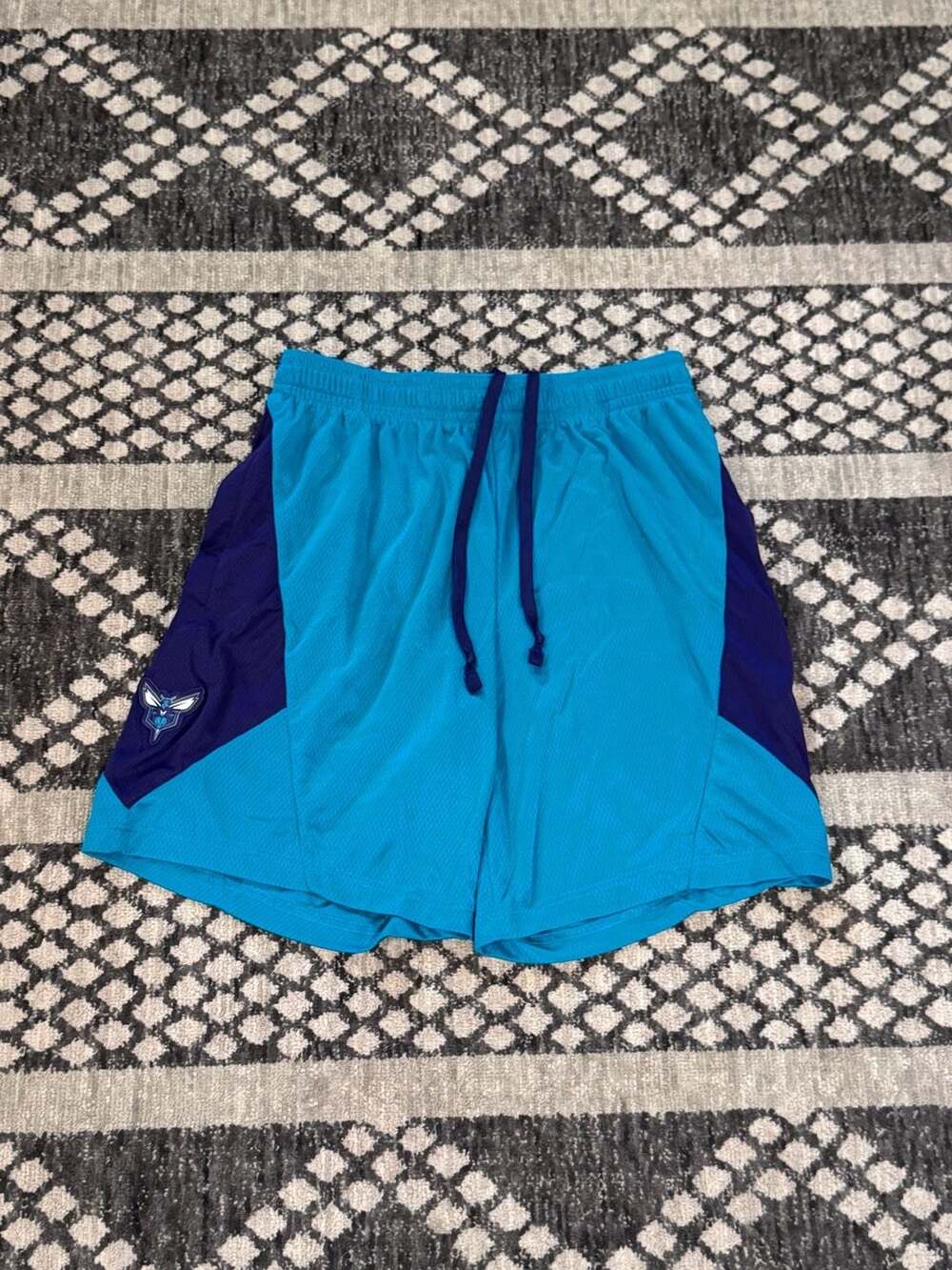 Jordan Charlotte Hornets Basketball Shorts Size M Teal Dri-Fit